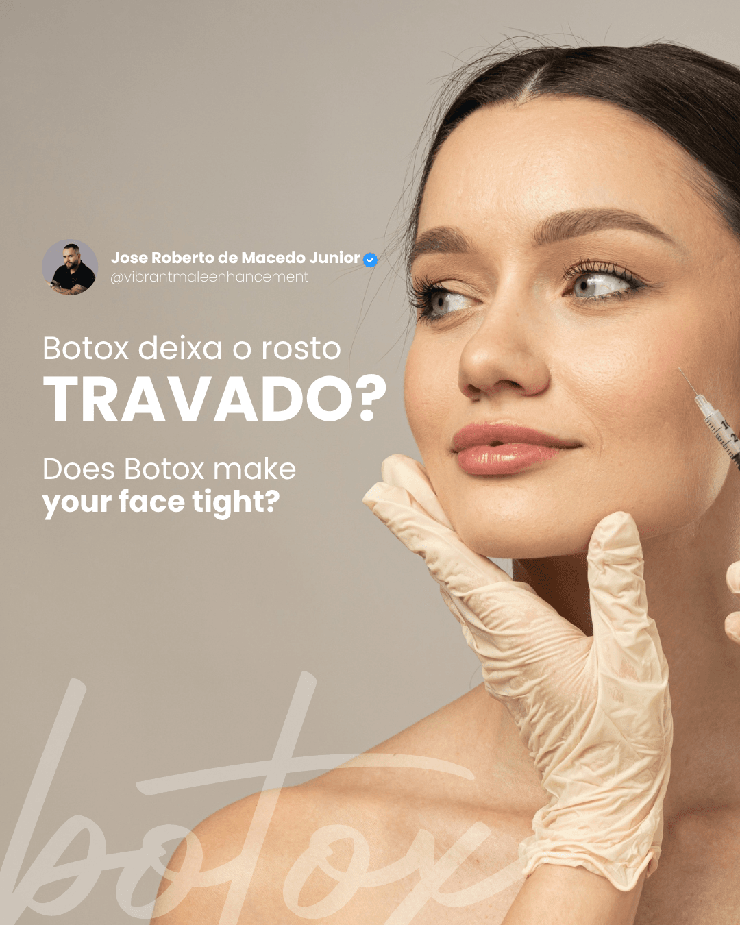 Post bilíngue de estética criado pela Ciclicko