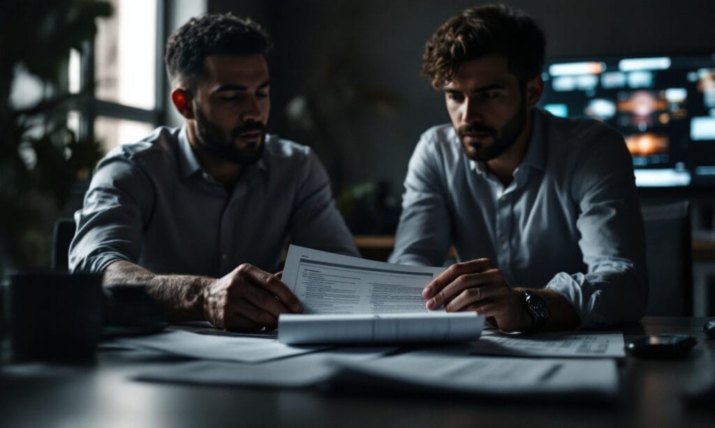 Reunião de avaliação de proposta entre cliente e agência de Google Ads