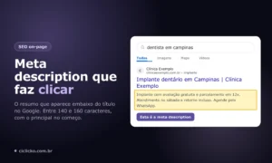 Meta description: como escrever a que faz a pessoa clicar
